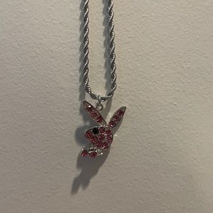 Pink rhinestone bunny.